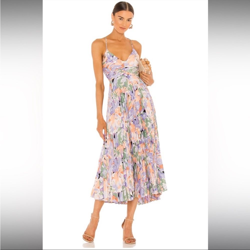 ASTR the Label Blythe dress in coral multi